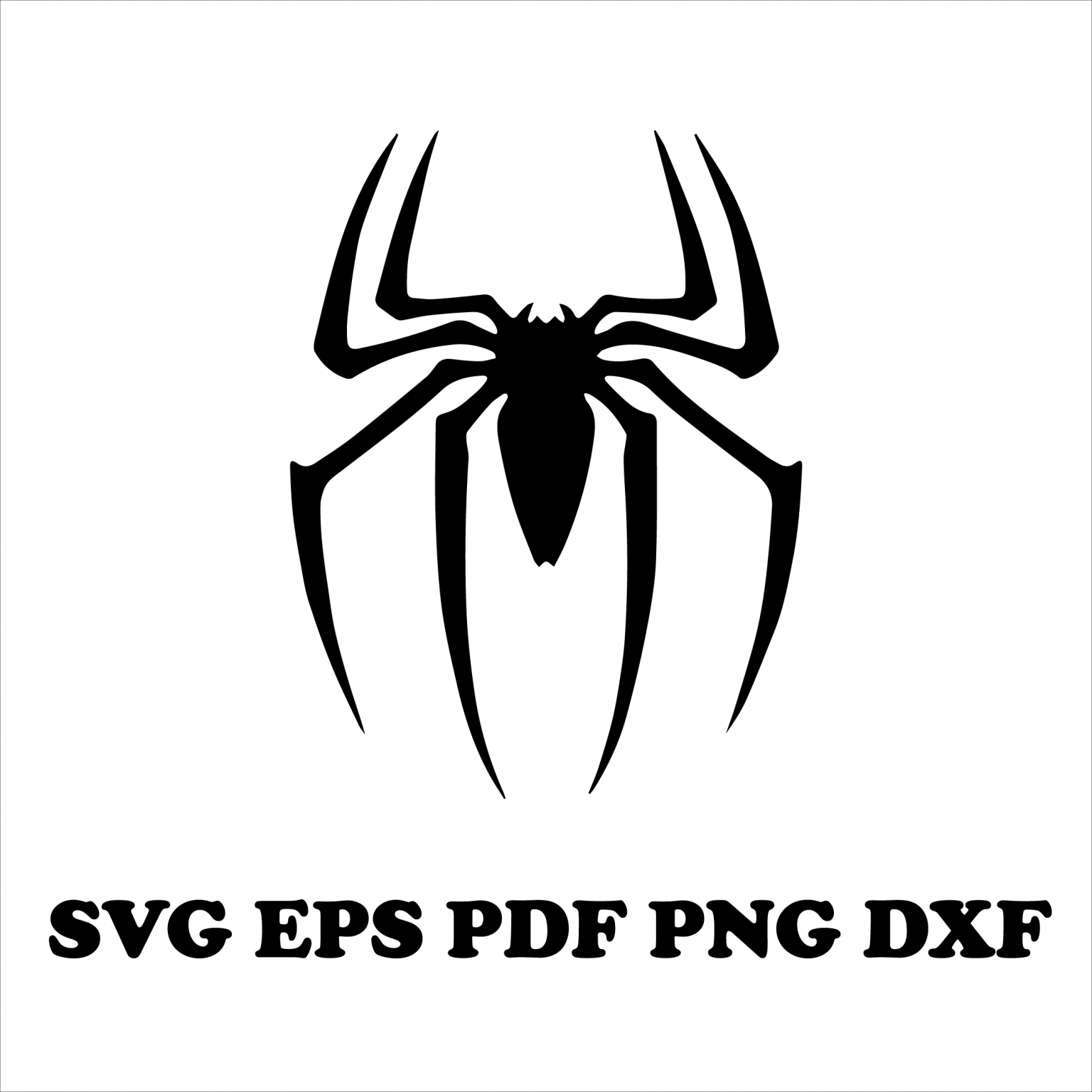 Spider Svg, Dxf, Pdf, Png, Eps Instant Download