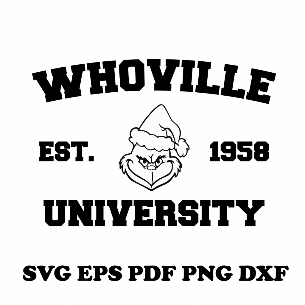 Whoville University Free Svg, Dxf, Pdf, Png, Eps Instant Download