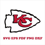 Kansas City Chiefs Heart 2 svg, nfl svg, eps, dxf, png, digital