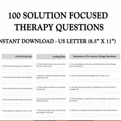 100 Solution Focused Questions PDF