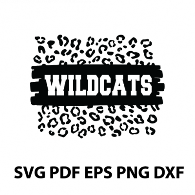 Wildcats Leopard School Team Mascot Svg