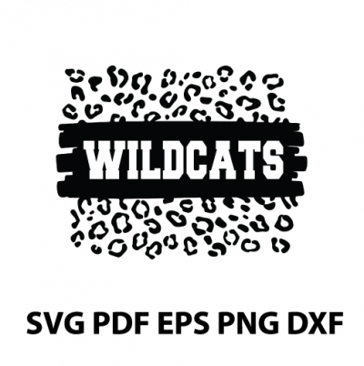 Wildcats Leopard School Team Mascot Svg
