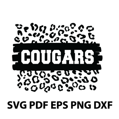Houston Cougars Football Leopard Print Svg