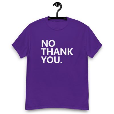 NO Thank You T-Shirt Amazon Shopping 2023